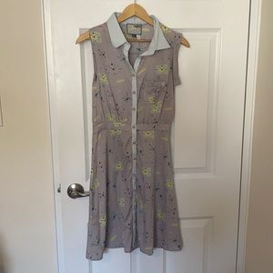 Retro clock shirt dress